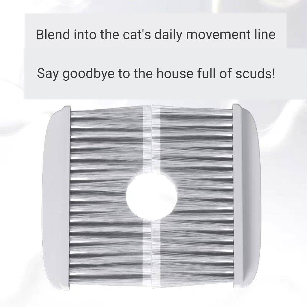 Cat Self Grooming Brush – Door-Mounted Pet Fur Remover for Litter Box & Doorways