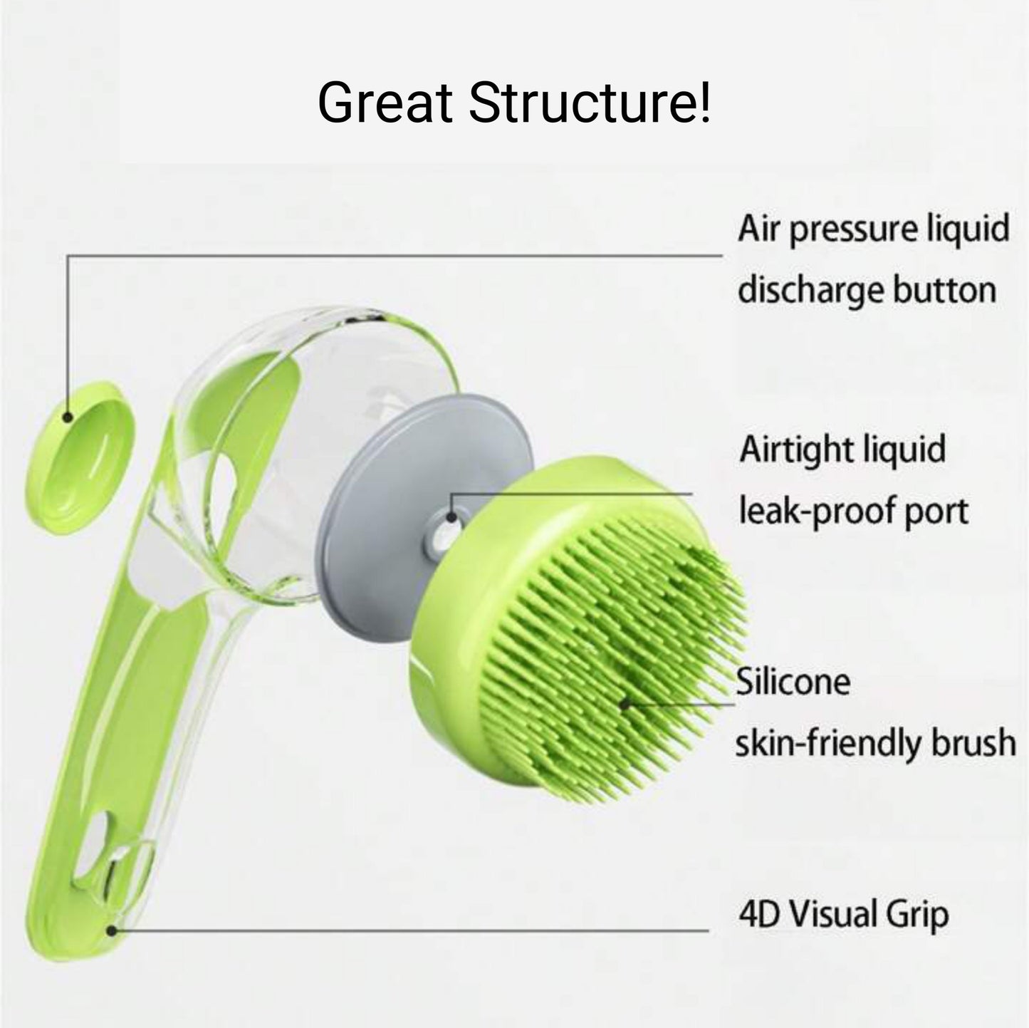 Dispensing Pet Bath Brush - Massage & Clean with Ease