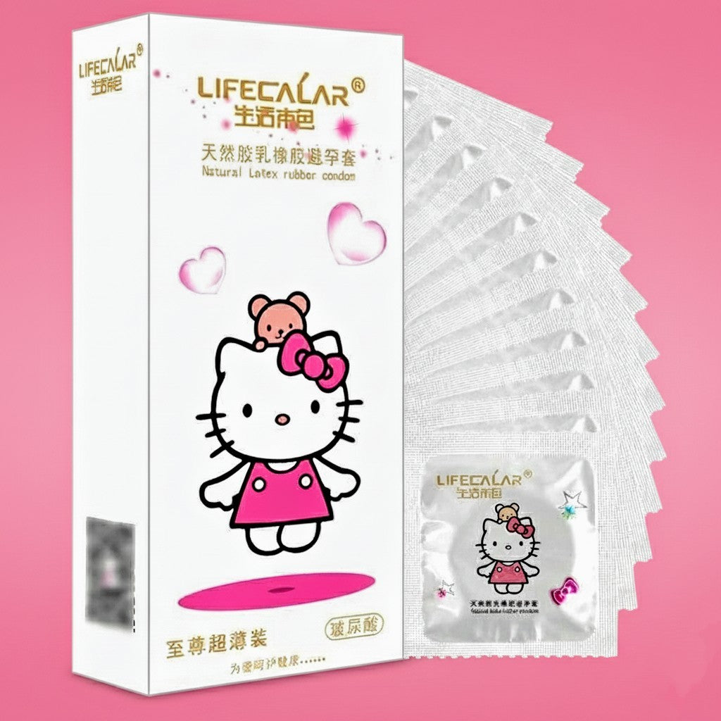 Kitty Condoms – Discreet Kawaii Intimate Care 10 PCs Medium