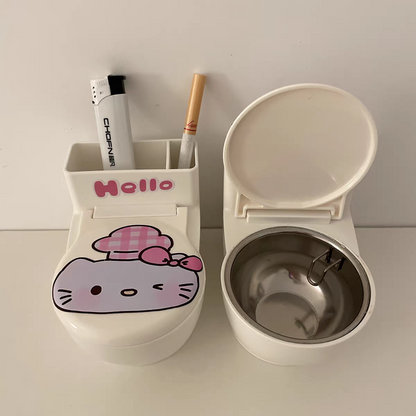 Novelty Toilet Cat Bowl - Wall-Mounted Funny Cat Food & Water Dish