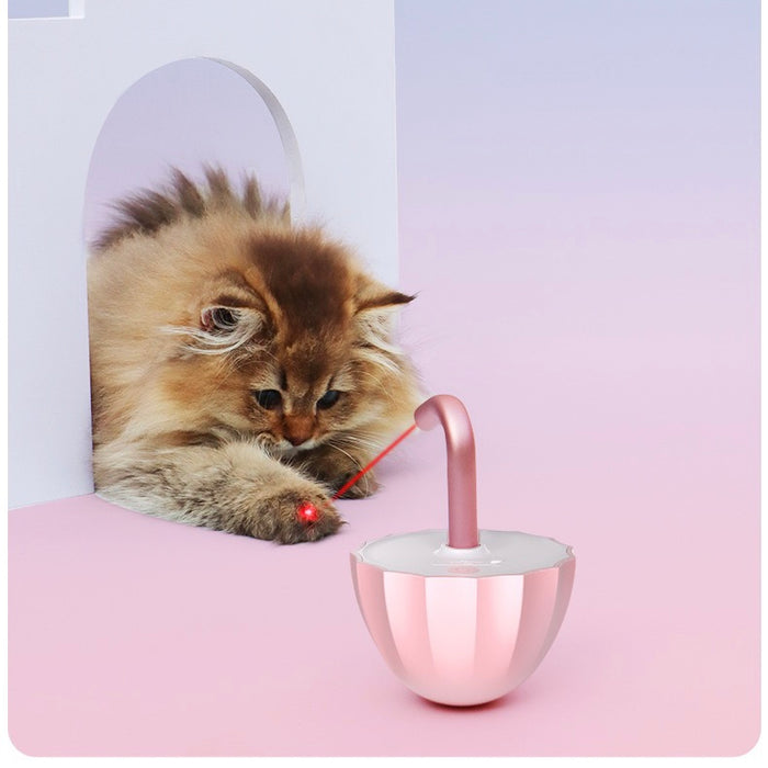 Automatic Cat Laser Toy Tumbler Design Pointer 360°Irregular Rotation - N02