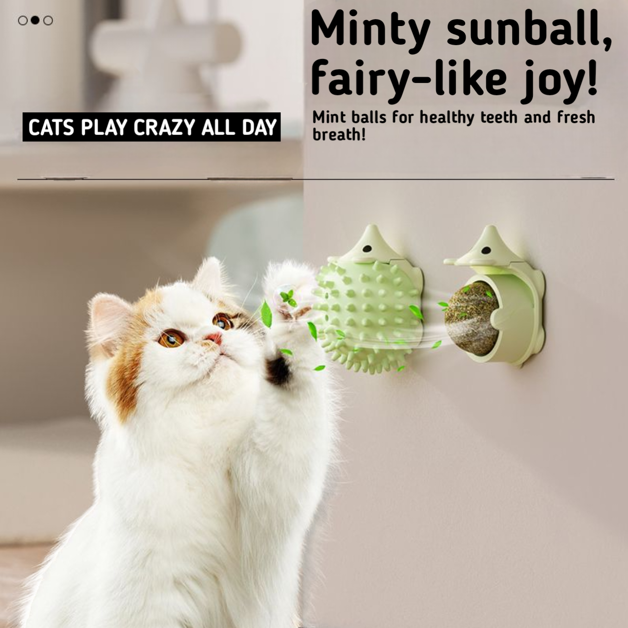 360° Minty Relaxer | Soothe, Scratch, and Groom - Your Cat's Bliss!