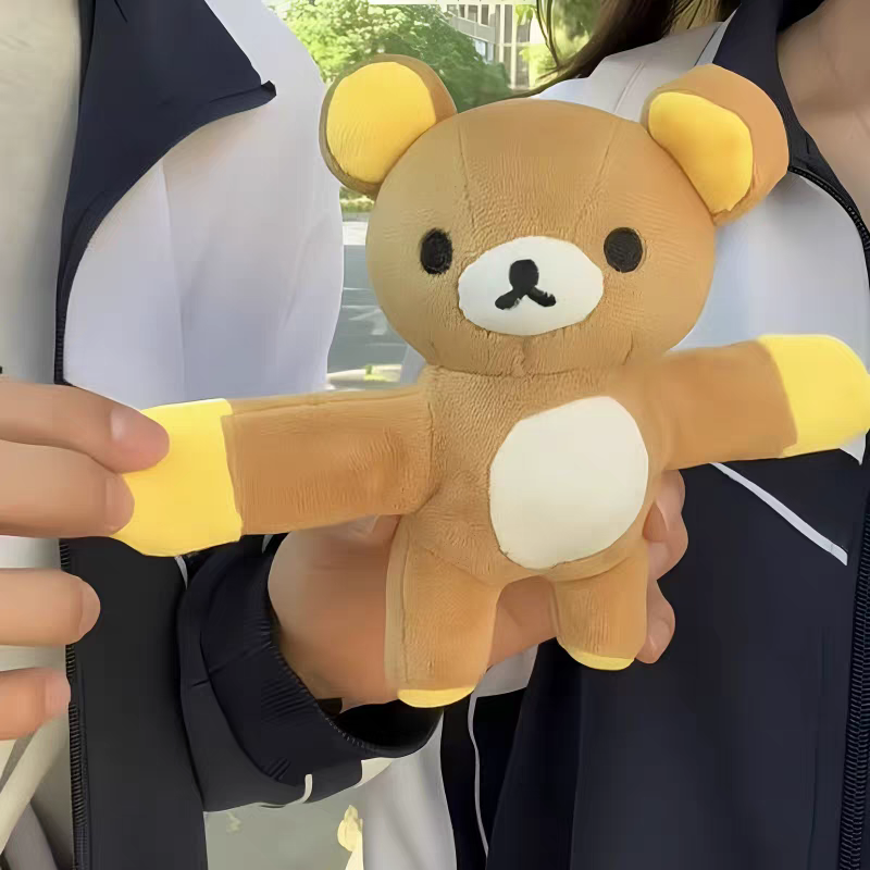 Cute Hugging Bear Slap Bracelet Plush Toy – Bag Charm & Wristband