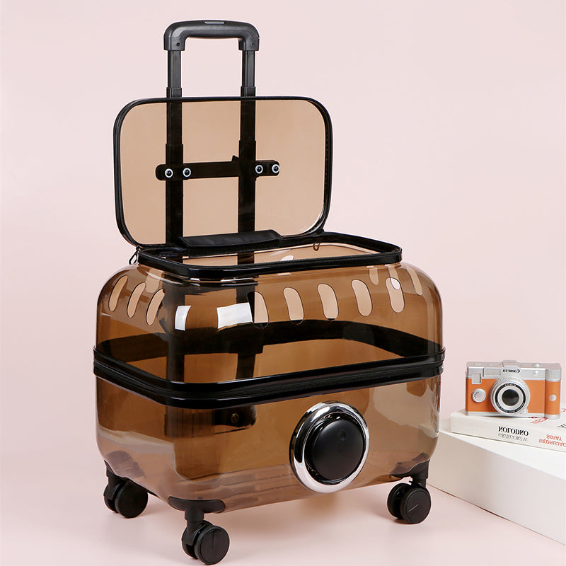 CutierStore® Transparent Pet Travel Trolley