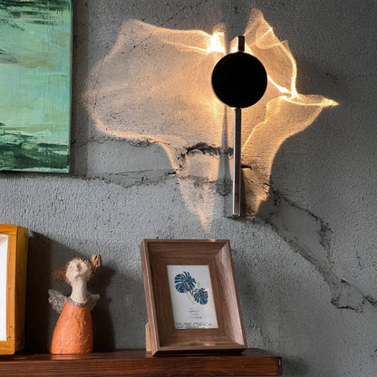 Golden Ripple Wall Light | Designer Wave Pattern Ambient Lamp