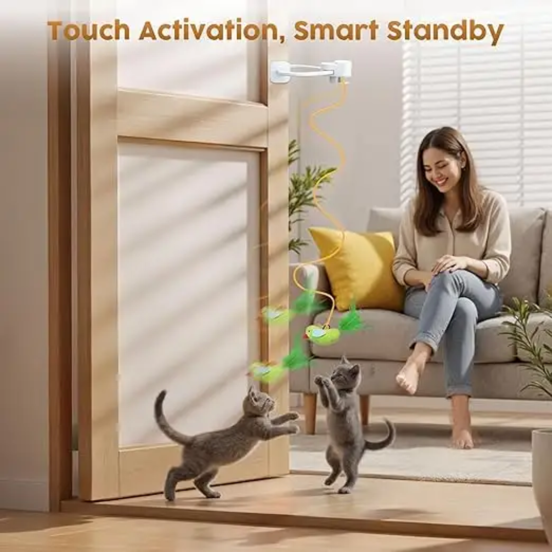 Smart Electric interactive cat bird mouse toy