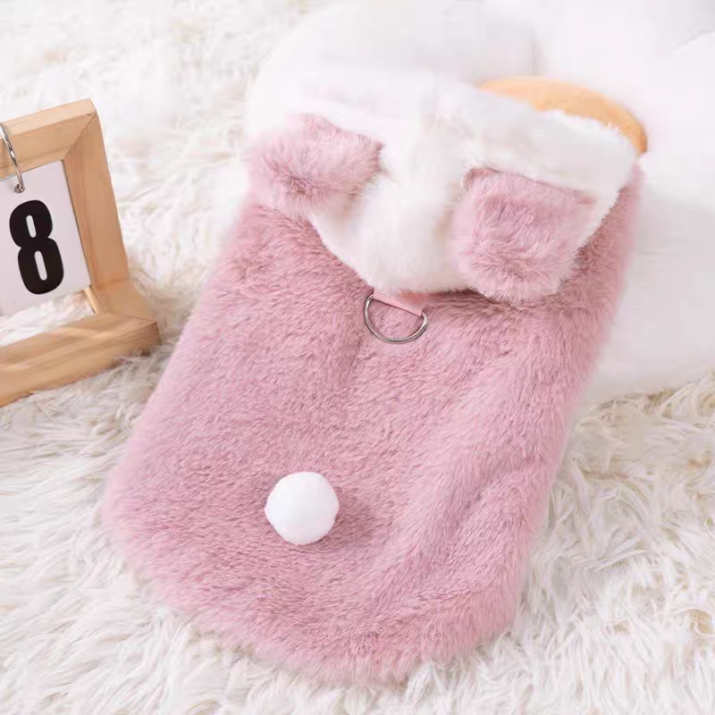 Cozy Winter Pet Hoodie – Thick Fleece Warm Outfit for Cats & Dogs