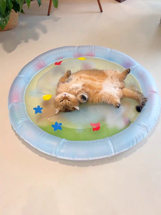 Puncture-Proof Cooling Cat Water Bed