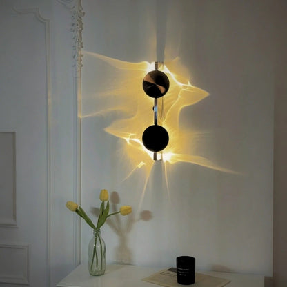 Golden Ripple Wall Light | Designer Wave Pattern Ambient Lamp