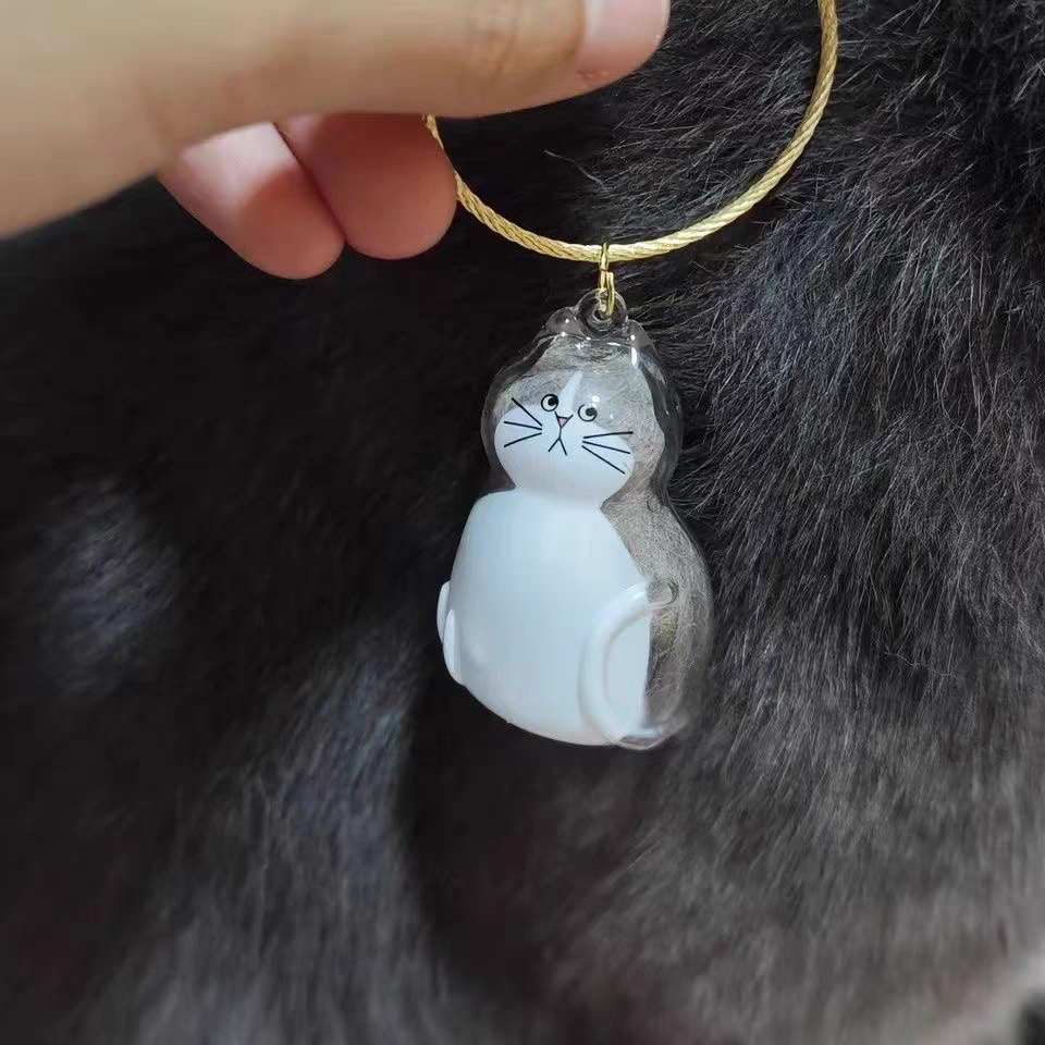 Cat Hair Keepsake Capsule Pendant Keychain