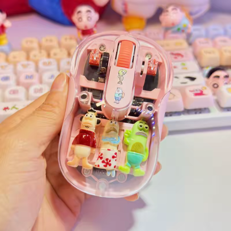 SpongeBob Cute Transparent Wireless Mouse