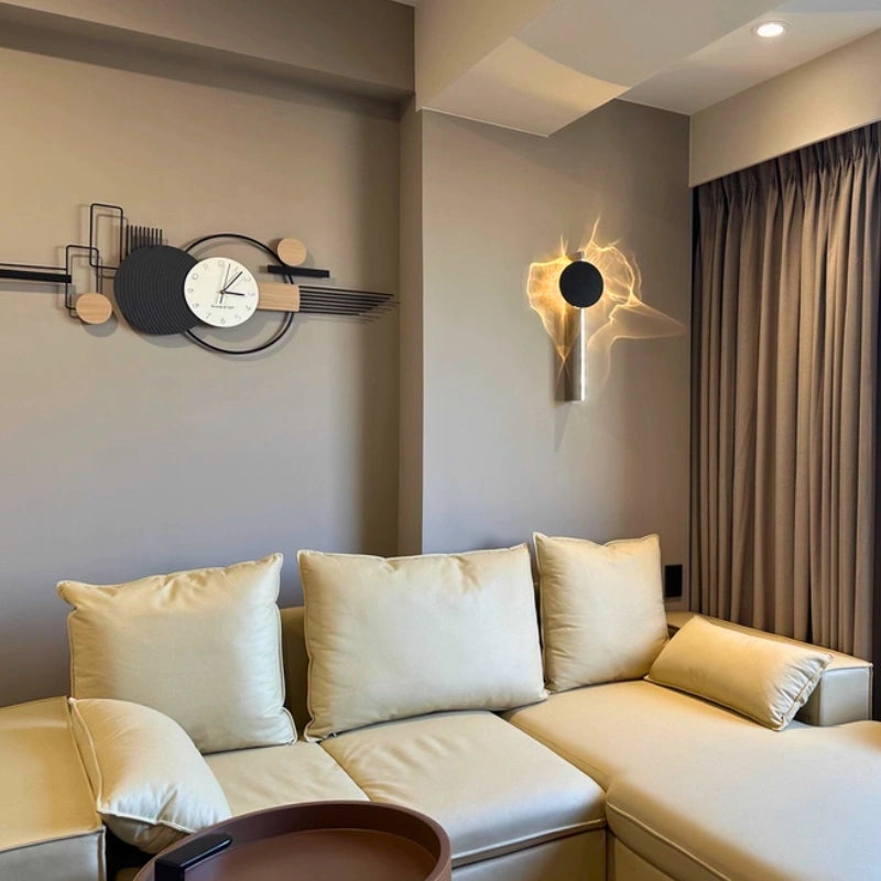 Golden Ripple Wall Light | Designer Wave Pattern Ambient Lamp