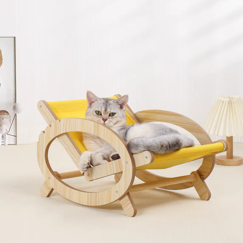 Luxury Wooden cat bed summer hammock chair