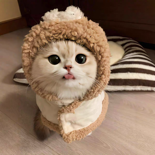 Pet winter Warm cute bear cape blanket ❄️