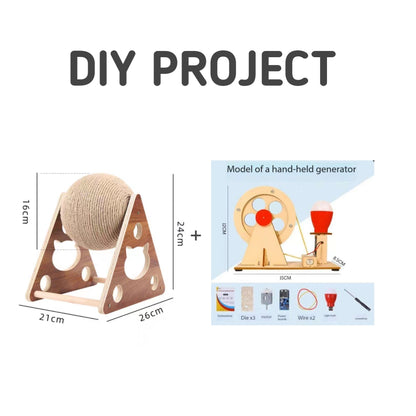 Cat-Powered Renewable Energy Toy – Scratch & Spin Generator - Cutier Store