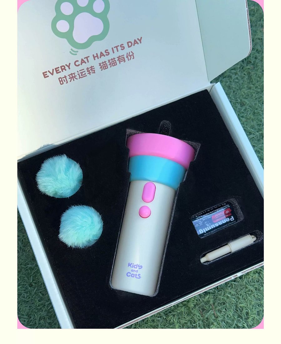 Electric Cat Teaser Launcher - Automatic Pom Pom Ball Launcher Toy