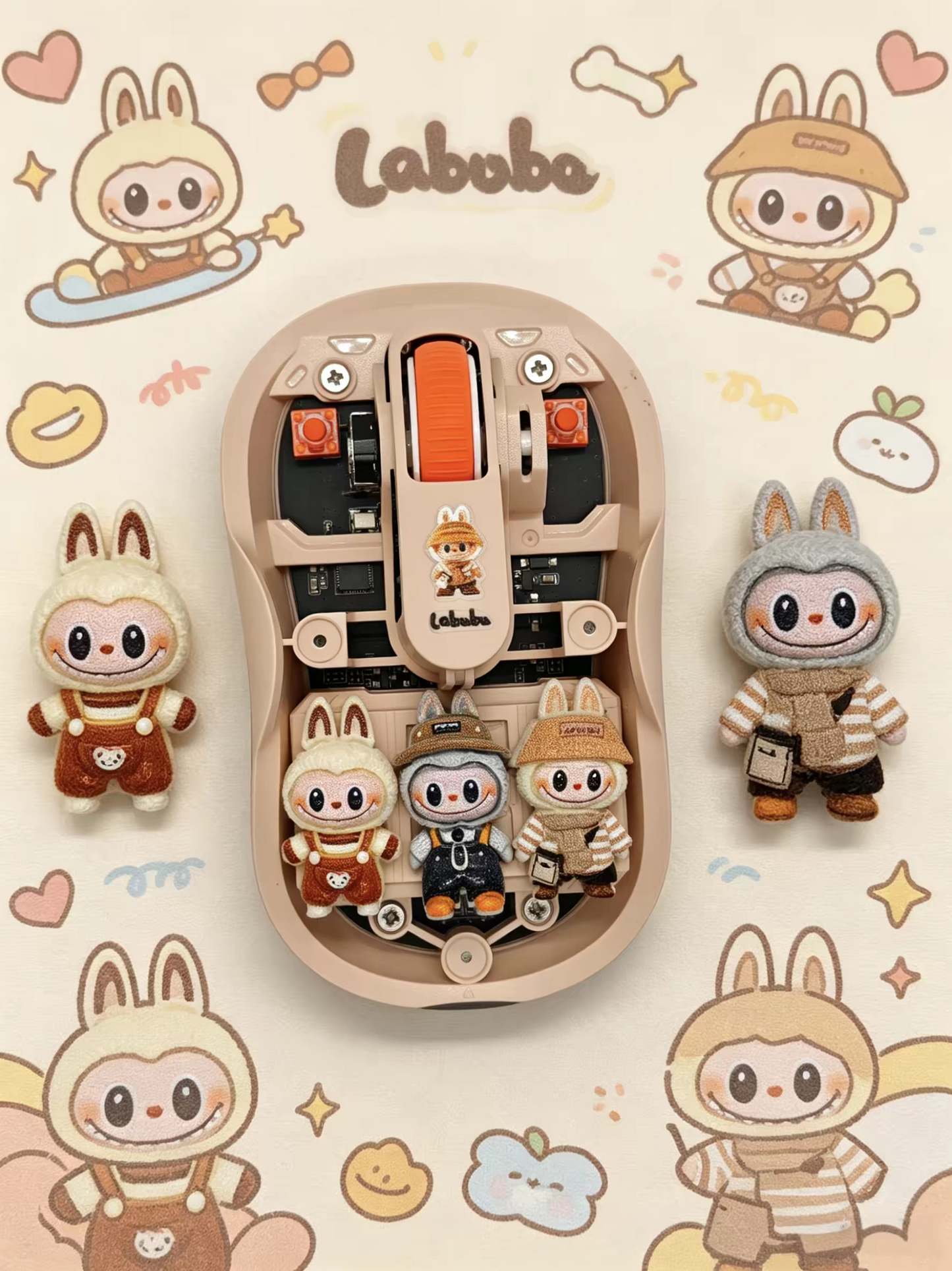 Monster cartoon Transparent Wireless Mouse