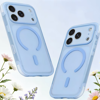 Cute Translucent  Magsafe iPhone 18/17 blue case