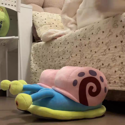 Cute Snail Plush Slippers – Cozy Non-Slip House Shoes