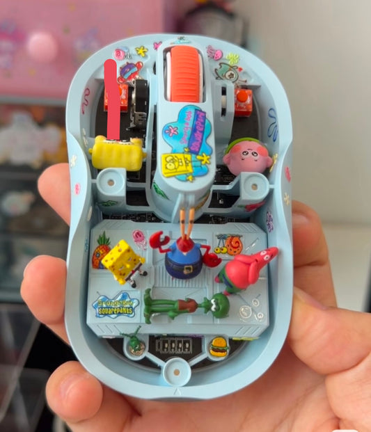 SpongeBob cartoon Transparent Wireless Mouse