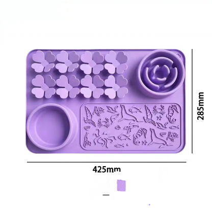 Multifunctional Slow Feeder Licking Mat – Anti-Anxiety Dog & Cat Enrichment Bowl Mat