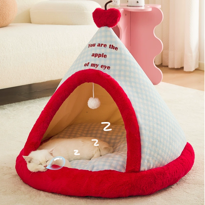 Cute winter pet tent house
