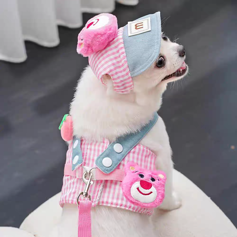 Cute Pet Harness set Pink