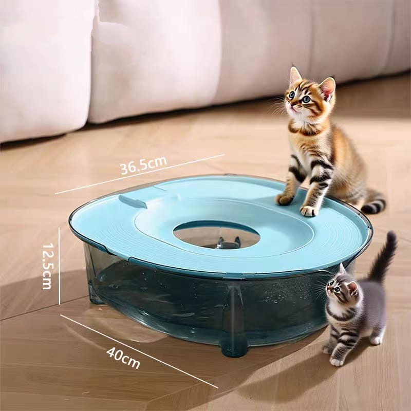 Litter-Free Crystal Cat Toilet – Eco-Friendly Splash-Proof Training Basin for Odor Control
