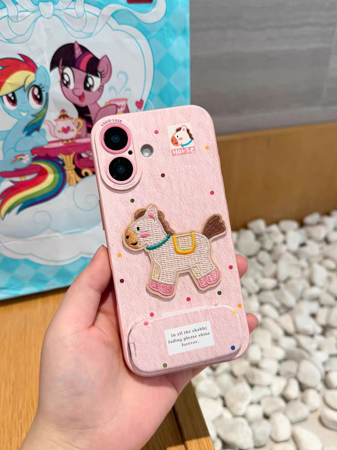 Cute little horse pink iPhone Cover