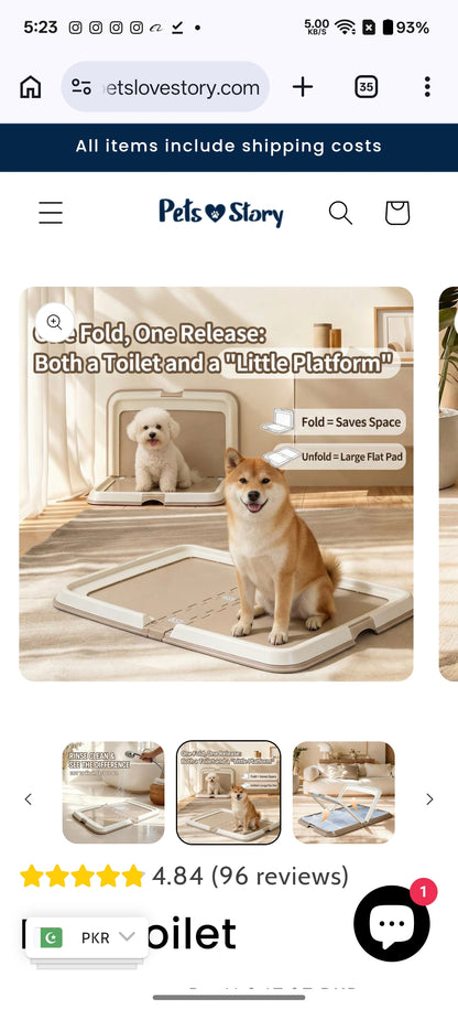 Indoor Dog Toilet Trainer – Mess-Free Potty Solution for Dogs & Puppies | Easy Indoor Potty Training Gift