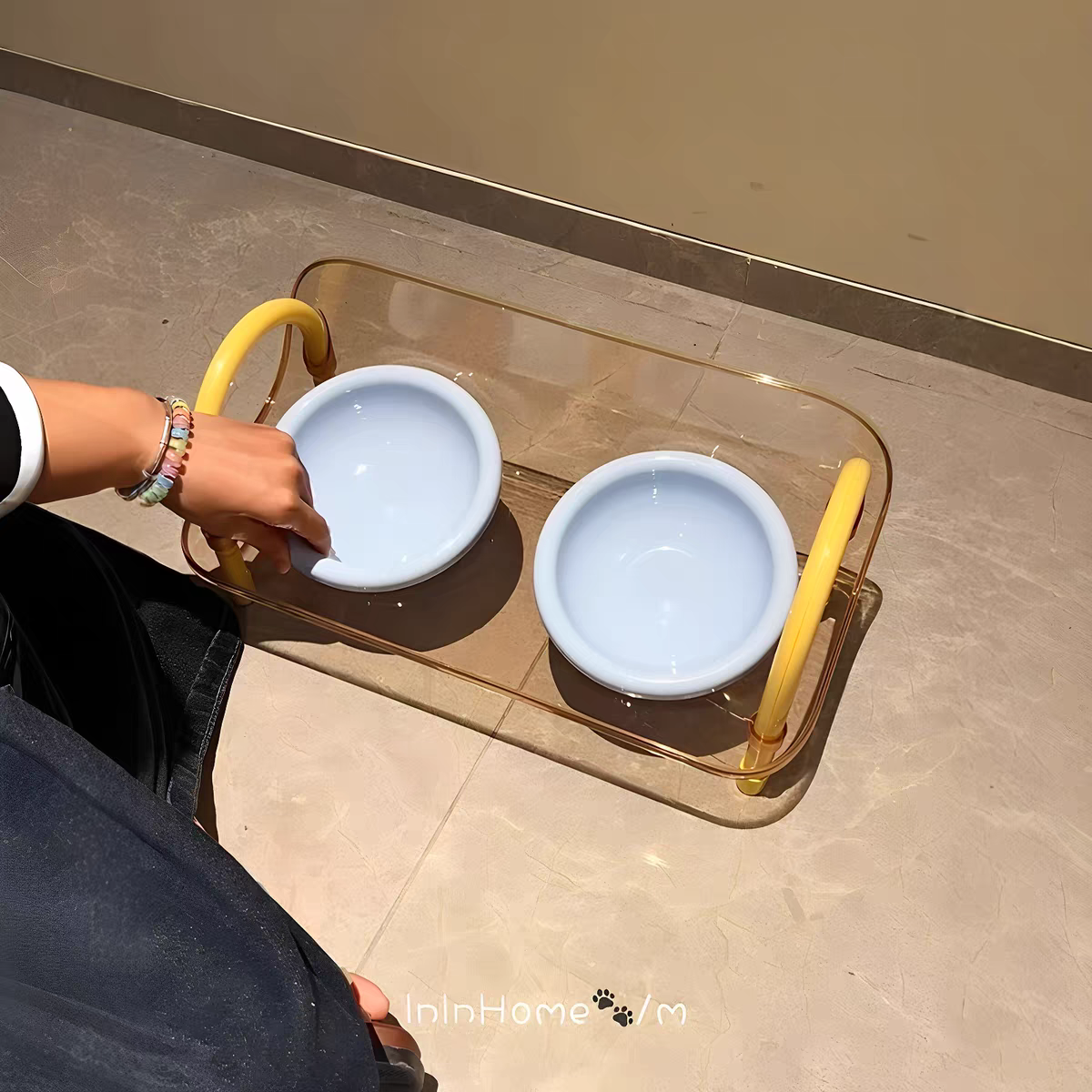 Anti Slip Dual Cat Bowl Set