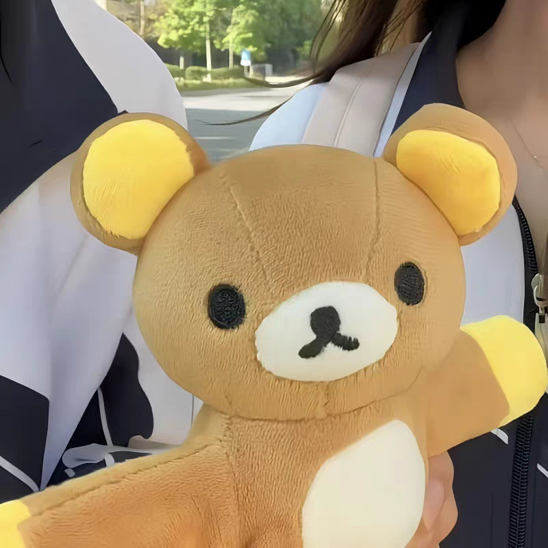 Cute Hugging Bear Slap Bracelet Plush Toy – Bag Charm & Wristband