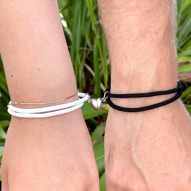 Cute Magnetic Heart Bracelet Set